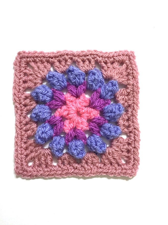 flower stitch sampler granny square