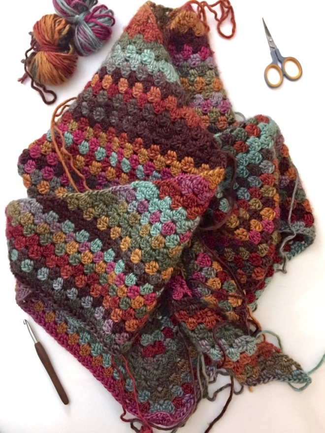 not your average crochet granny shawl